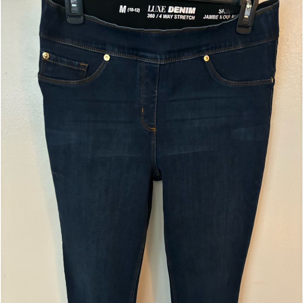 Nygard Dark Blue Denim Skinny Cuff stretch jeans.